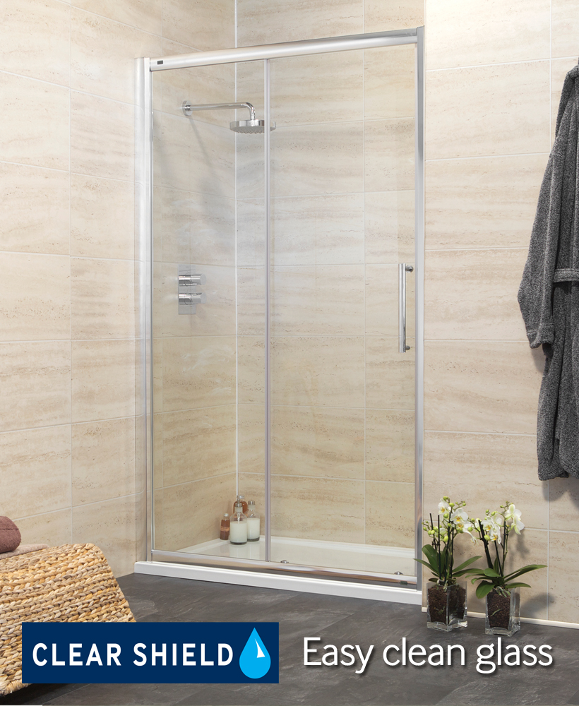 Rival 8mm 1100 Sliding Shower Door - Adjustment 1040-1100 mm