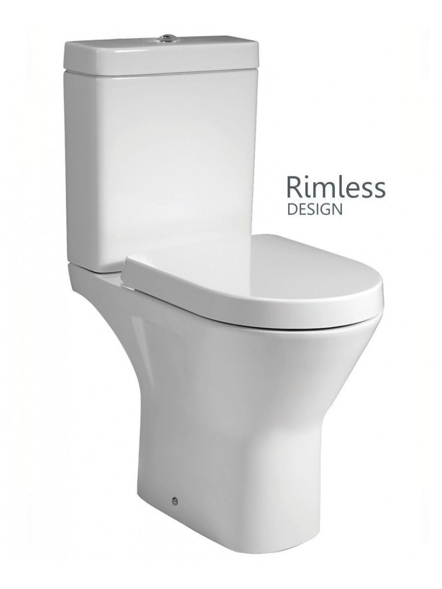 Resort Comfort Height Close Coupled RIMLESS Toilet & Soft Close Seat