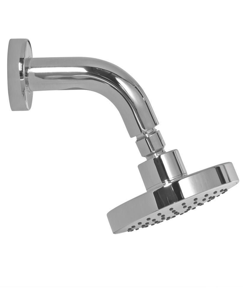 Ravia Round 120 Shower Head & 114 Wall Shower Arm - All Chrome