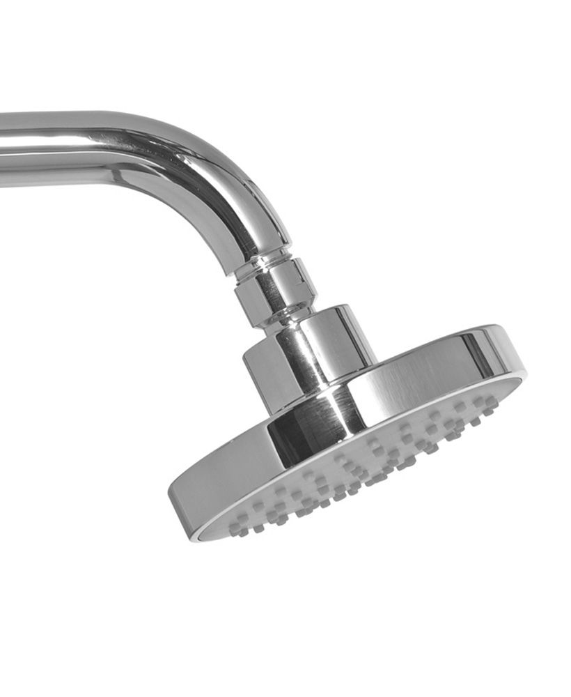 Ravia Round 120 Shower Head & 260 Wall Shower Arm - Grey Face