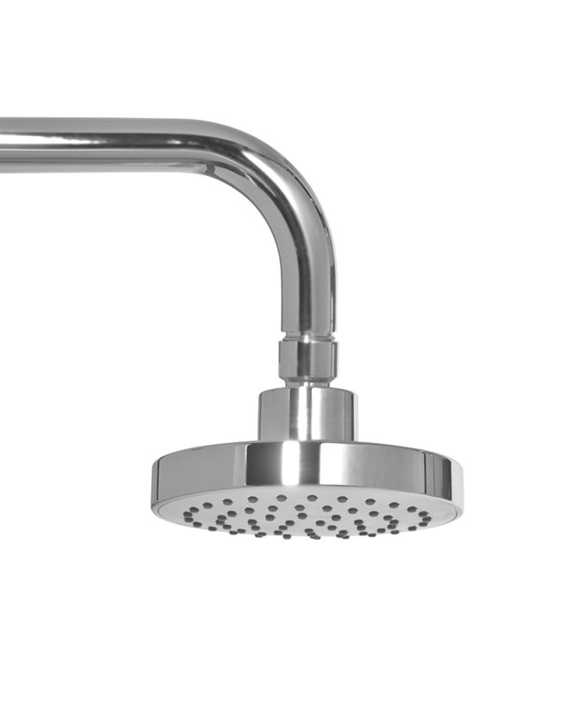 Ravia Round 120 Shower Head & 300 Wall Shower Arm - Grey Face