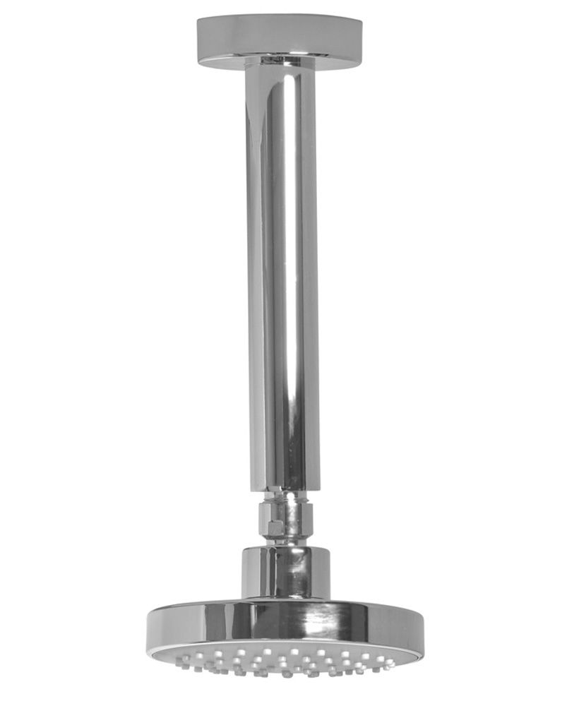 Ravia Round 120 Shower Head & 200 Ceiling Shower Arm - Grey Face