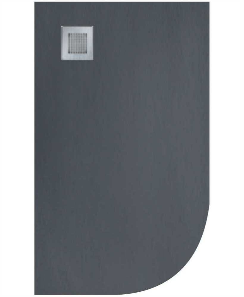 Slate 1000X800 Offset Quadrant Shower Tray LH Anthracite - Anti Slip