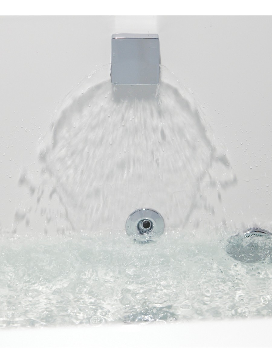 Square Overflow Bath Filler including click clack bath waste