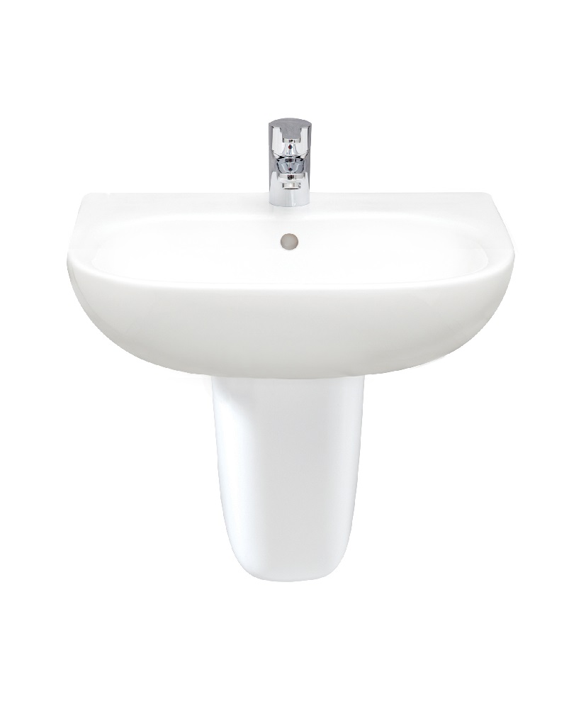 RAK Tonique 55cm Washbasin With Semi Pedestal