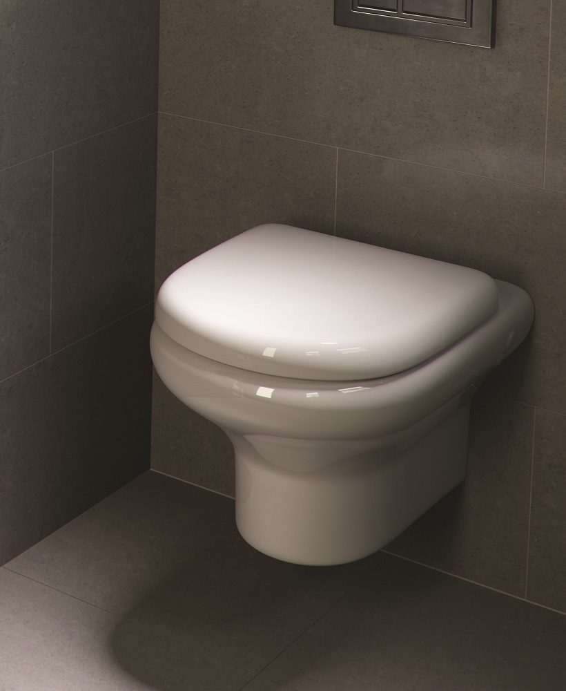 RAK Compact Wall Hung Toilet and Soft Close Seat - ** Over 60% Off **