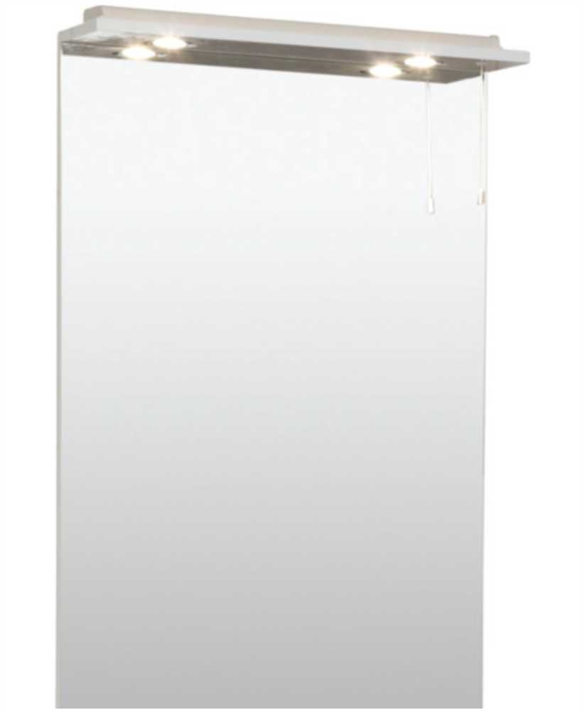 Blanco White 60cm White Mirror with LED Light & Pullcord