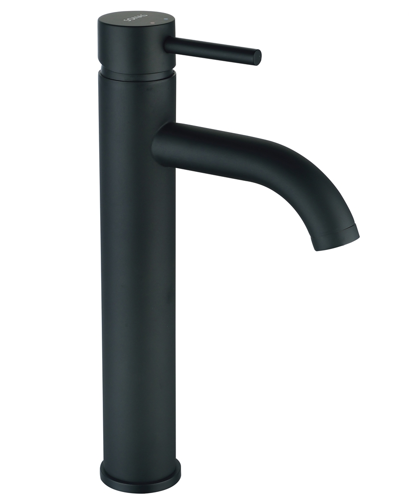 Basin Taps Harper Black Tall Freestanding Basin Mixer , ,Contemporary