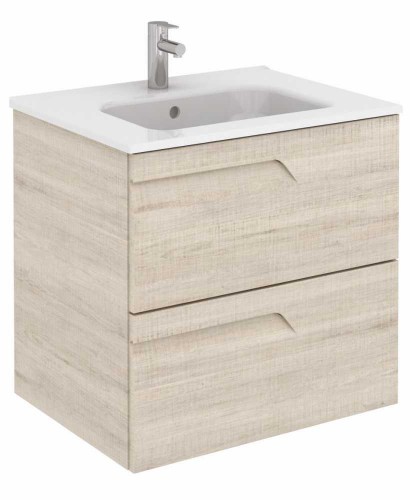 Pravia Maple 60 cm Wall Hung Vanity Unit and SLIM Basin Pravia Maple 60 cm Wall Hung Vanity Unit and SLIM Basin