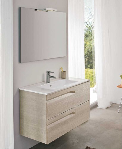 Home Pravia Maple 60 cm Wall Hung Vanity Unit and SLIM Basin