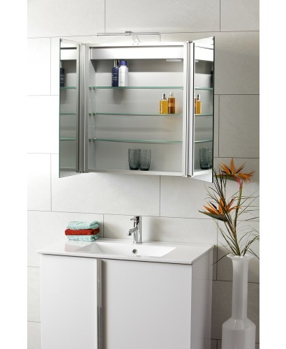 Nile 2 Door Aluminium Bathroom Cabinet 600 x 700