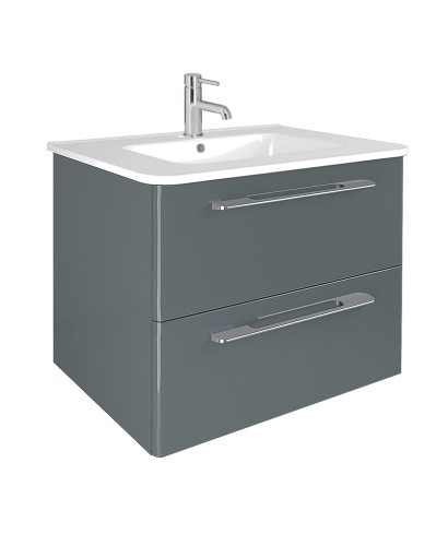 Wall Hung Units Ramia Gloss Grey 60cm Wall Hung Vanity