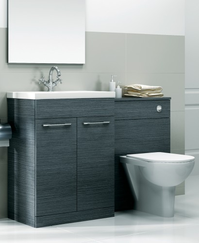 Paola Grey Slimline 60cm Combination Unit 2 Door Paola Grey Slimline 60cm Combination
