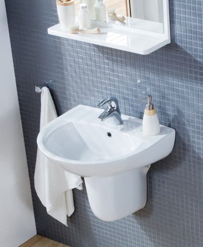 Wash Basin With Semi Pedestal