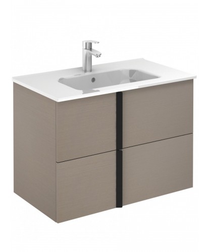 Vanity Unit Packs Athena Smokey Grey Wall Hung 80 Vanity Unit And