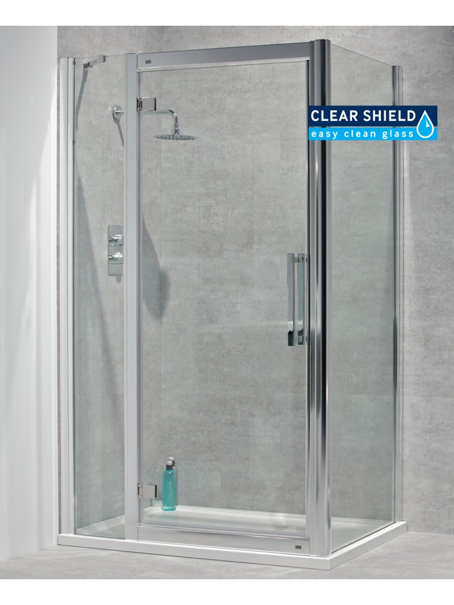 Hinge Doors Avante 8mm 1100mm Hinged Shower Door And Single Infill Panel Adjustment 1040 1100mm