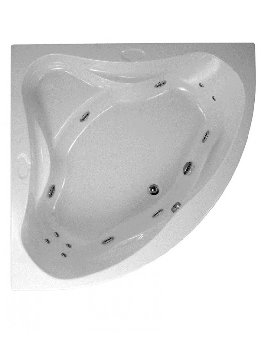 Corner Baths Sutton 1400x1400 Corner 12 Jet Whirlpool Bath with Panel