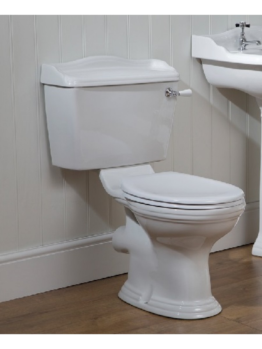 Oxford Close Coupled Toilet & Soft Close Seat and Lever Flush