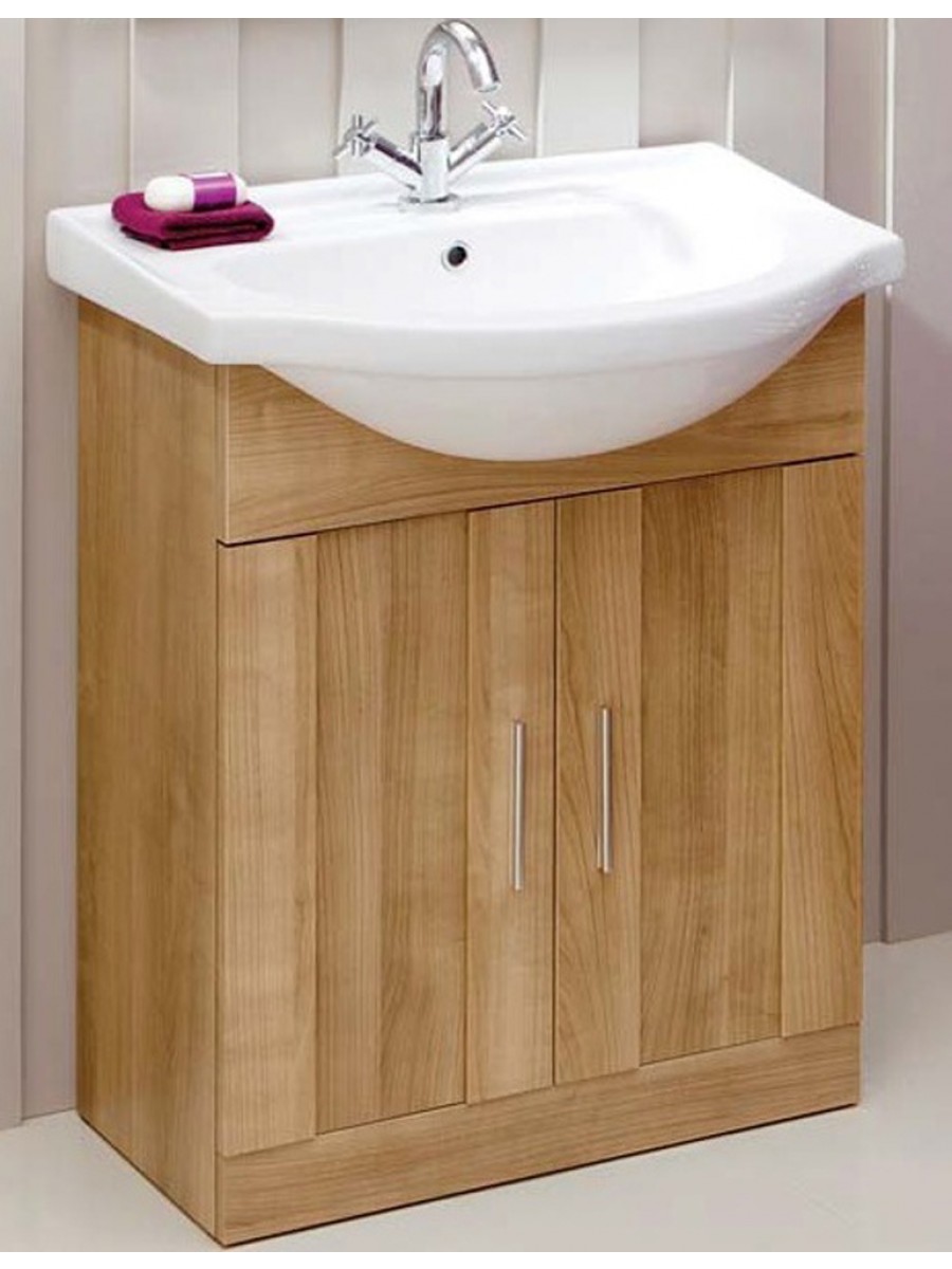 Floor Standing Vanity Units Cordoba Oak 65cm Unit Cordoba Oak 65cm Vanity Unit Basin