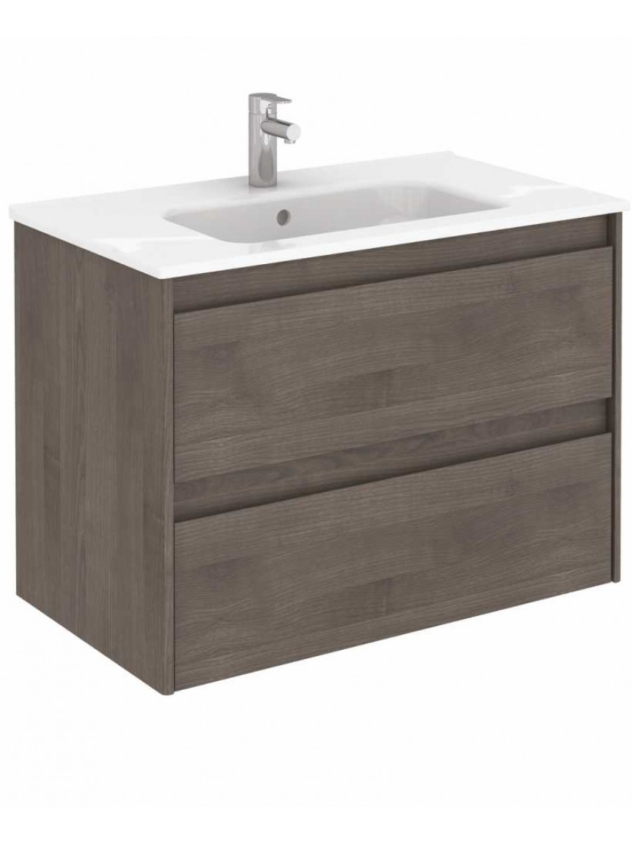 ... Furniture Ranges Vichy Ash 80 cm Wall Hung Vanity Unit and Slim Basin
