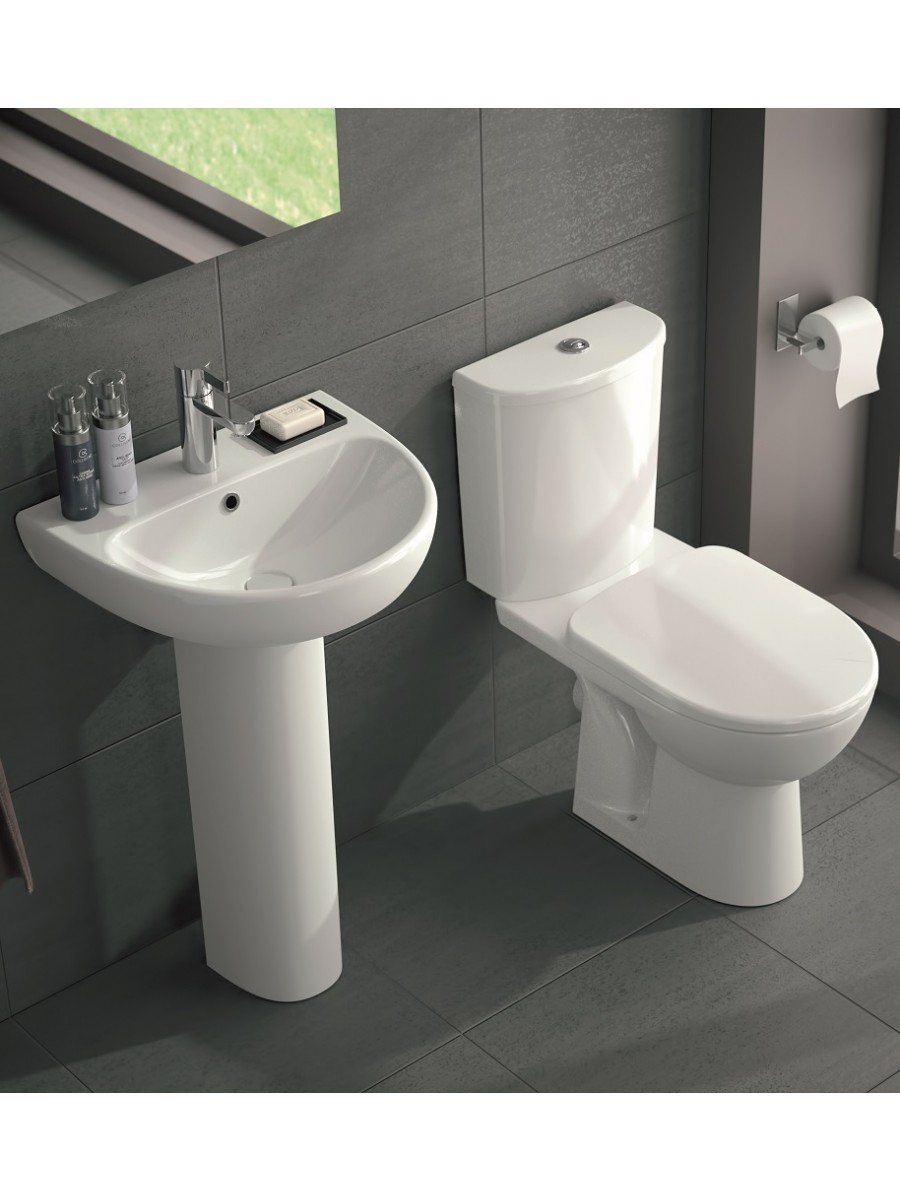 Twyford E100 Round Toilet And Wash Basin Set