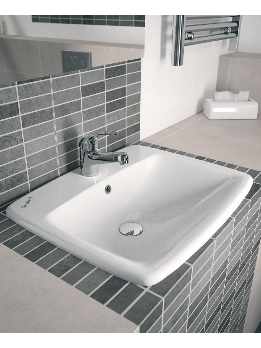Countertop Washbasin Twyford E100 Square 550 Countertop Basin
