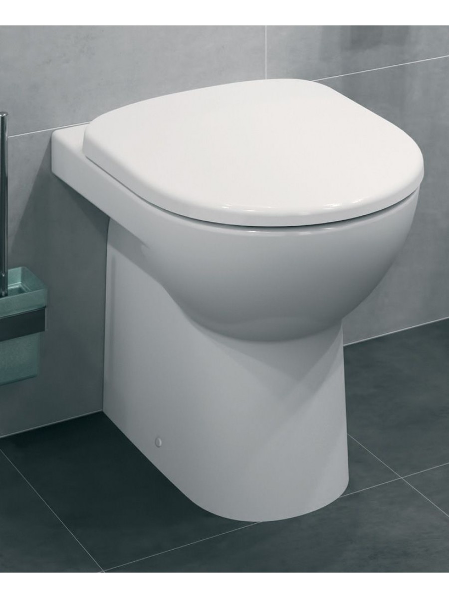 Twyford E100 Round Back To Wall Toilet & Soft Close Seat
