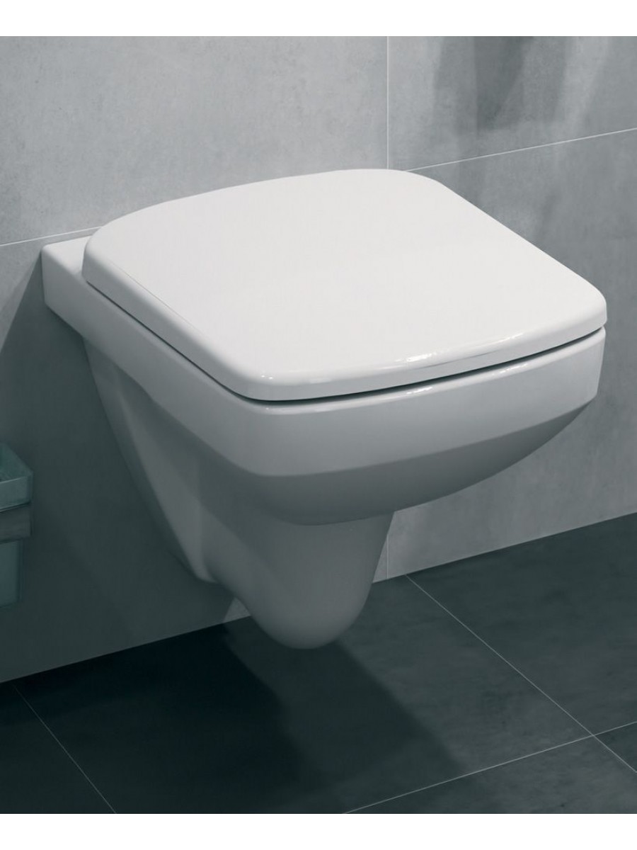 Twyford Toilets Twyford E100 Square Wall Hung Toilet & Soft Close Seat