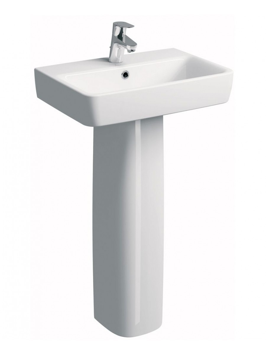 Short Projection Basin Twyford E200 450 Handrinse Basin & Pedestal