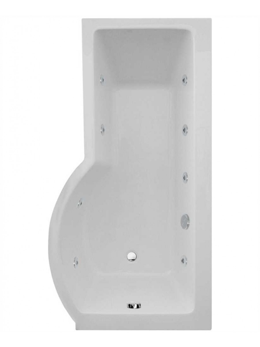 Right Hand 1700 P Shaped Shower Bath Including Bath Panel Left or Right Hand