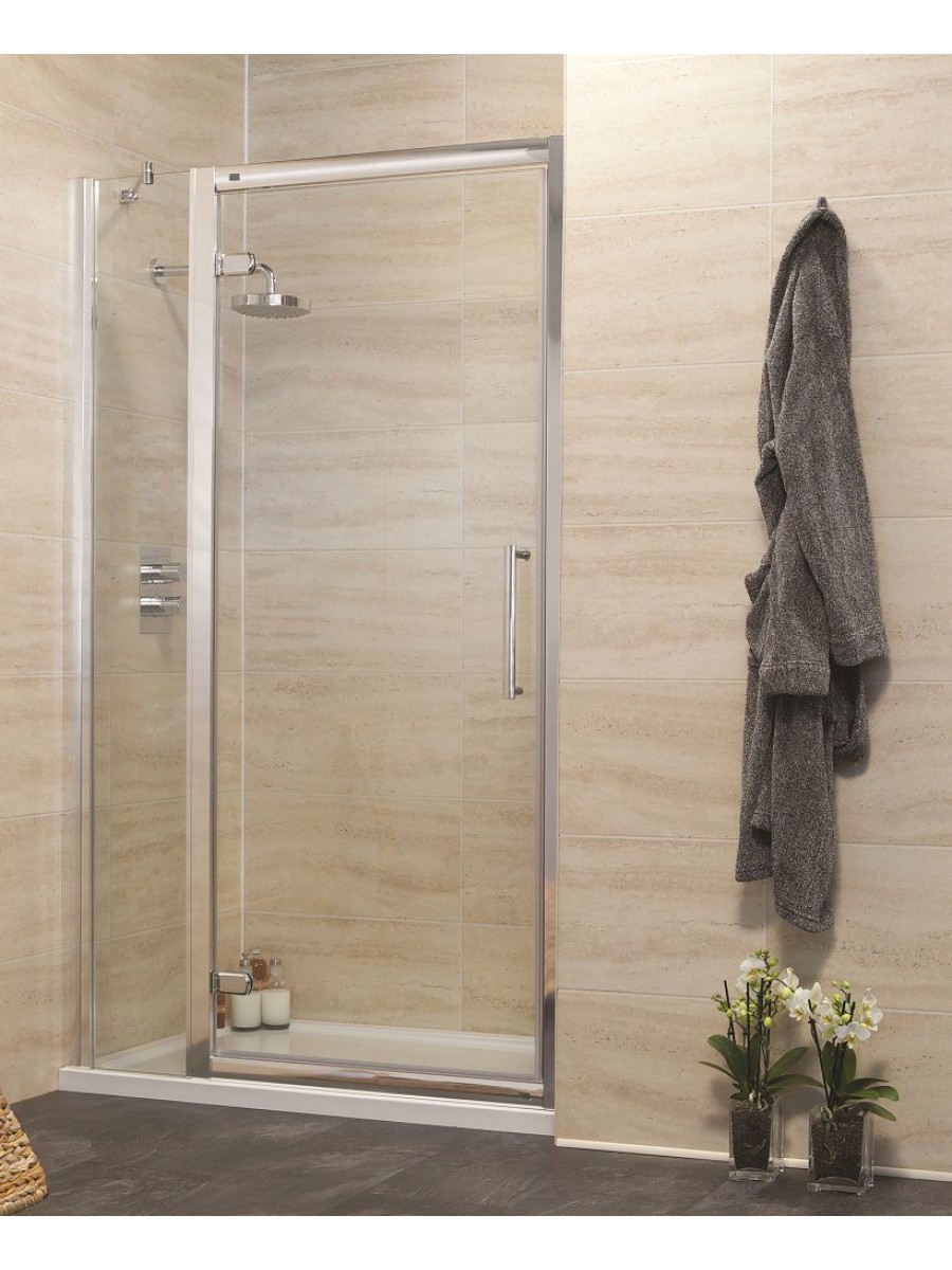 Rival 8mm 1200 Hinge Shower Door with Single Infill Panel Adjustment