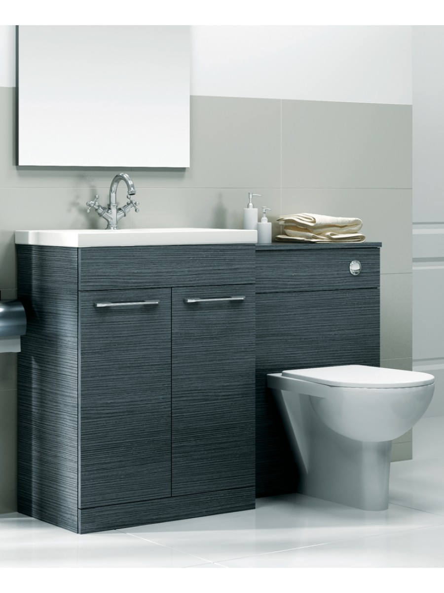 Paola Grey Slimline 50cm Combination Unit 2 Door 1120mm With Toilet