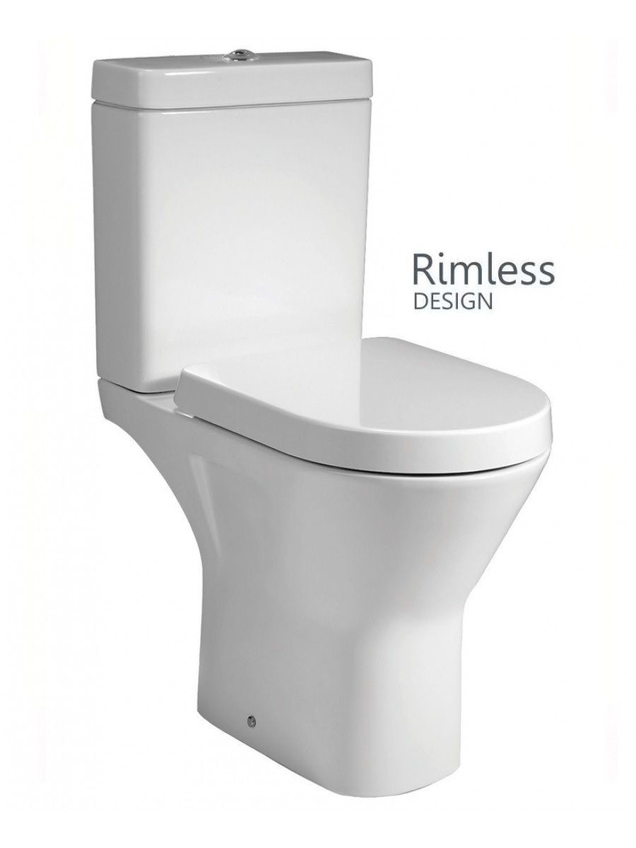 RAK Resort Comfort Height Close Coupled Rimless Toilet & Soft Close Seat