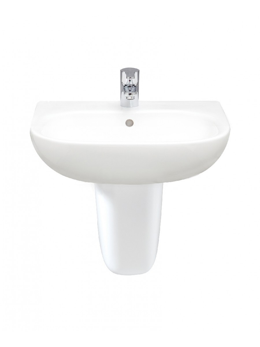 RAK Tonique 55cm Wash basin With Semi Pedestal