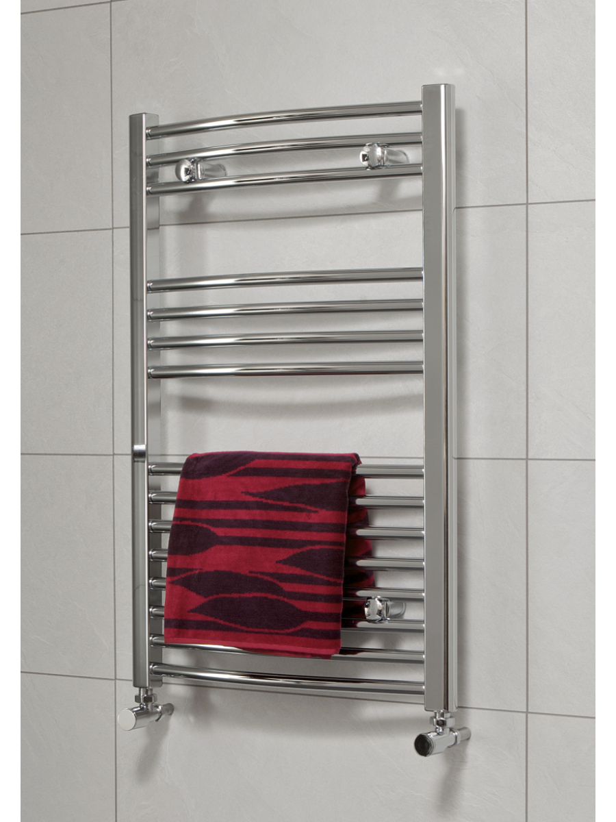 Curved Chrome Heated Towel Rails Curved 800 x 500 Heated Towel Rail Chrome