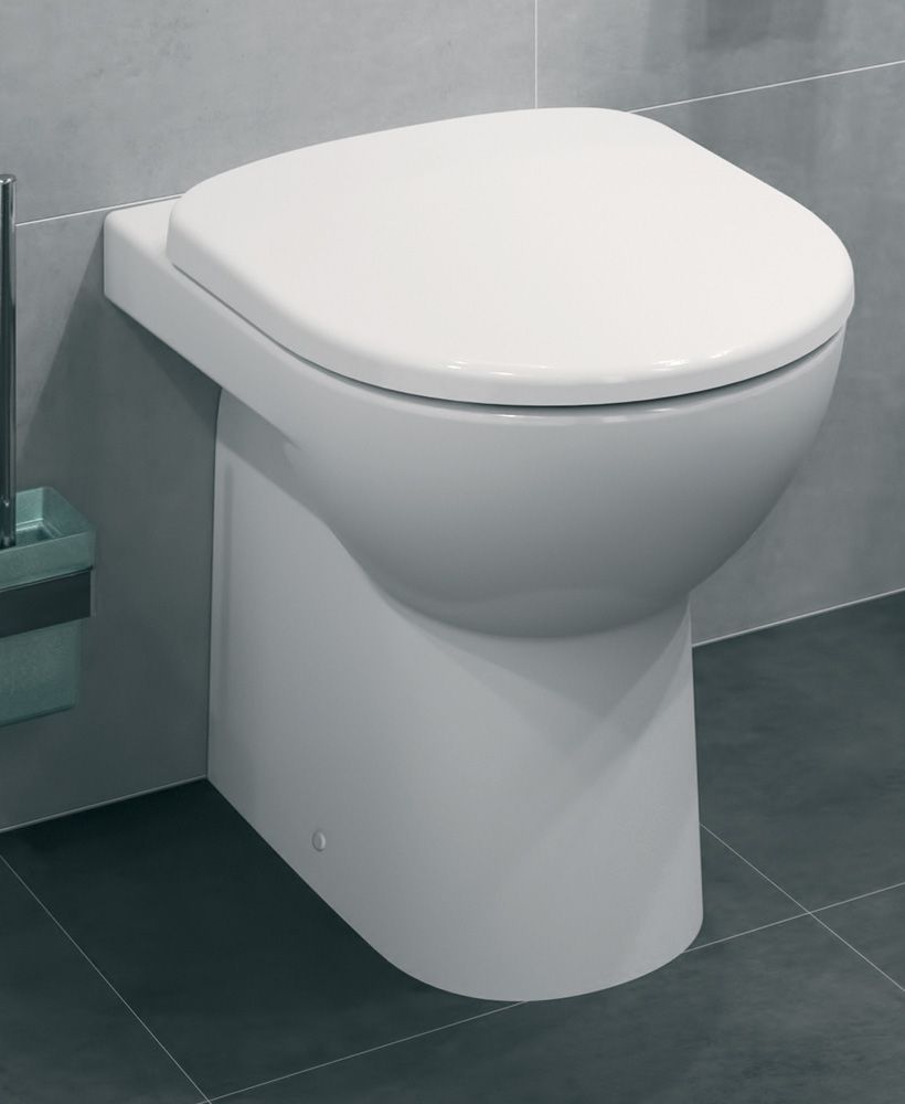 Twyford E100 Round Back To Wall Toilet & Soft Close Seat