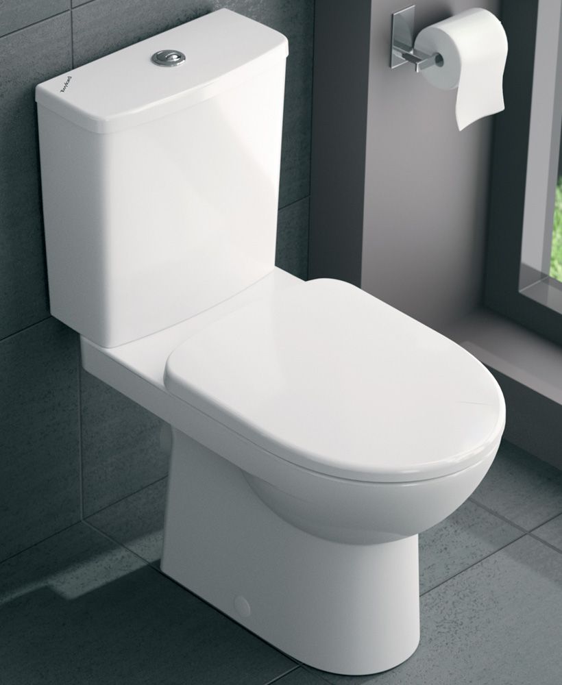 Close Coupled Toilets Twyford E100 Square Close Coupled Premium Toilet