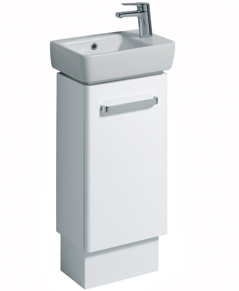 Slimline Vanity Units Twyford E200 400 White Vanity Unit Floor Standing