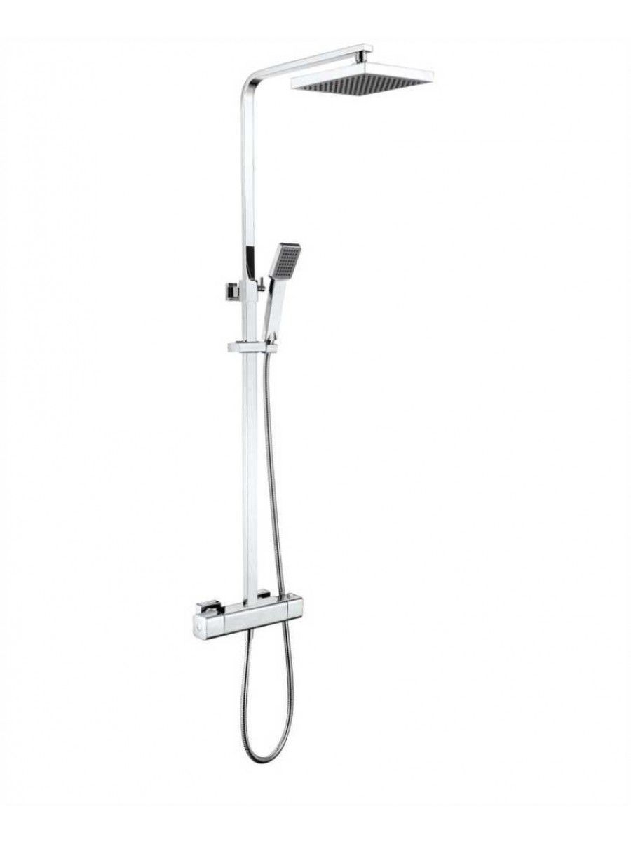 Thermostatic Shower Kits Sloe Square Exposed Thermostatic Shower Kit