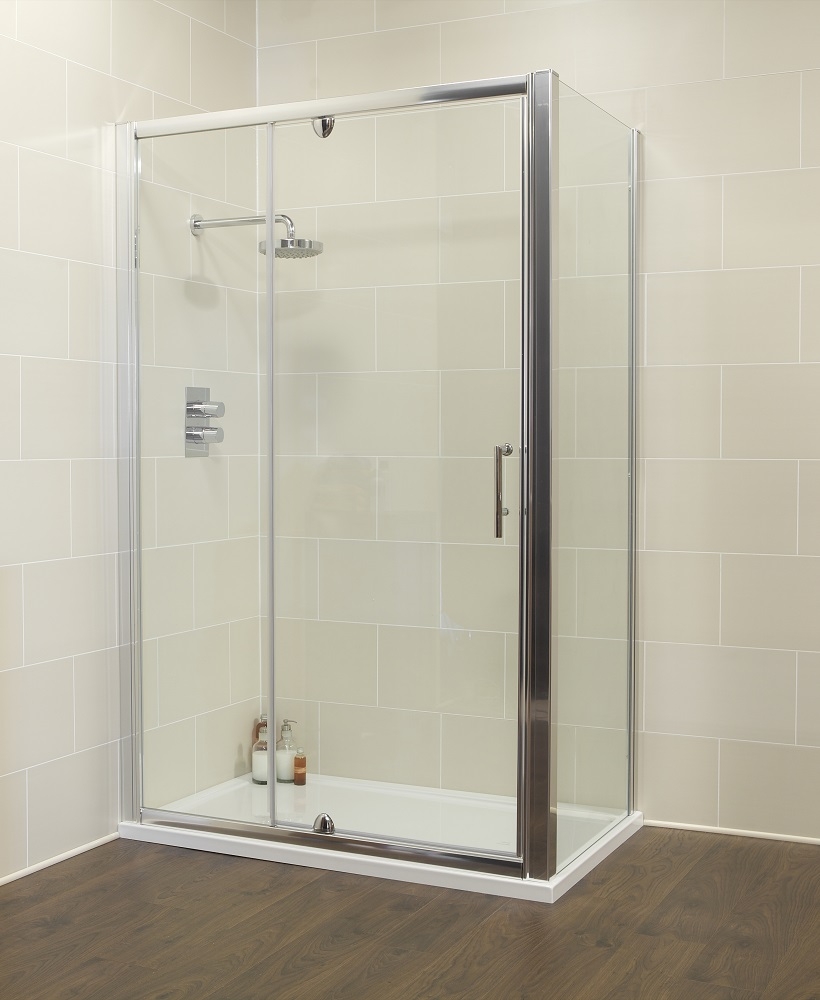 Kyra 1100 x 800mm Pivot & Inline Shower Door