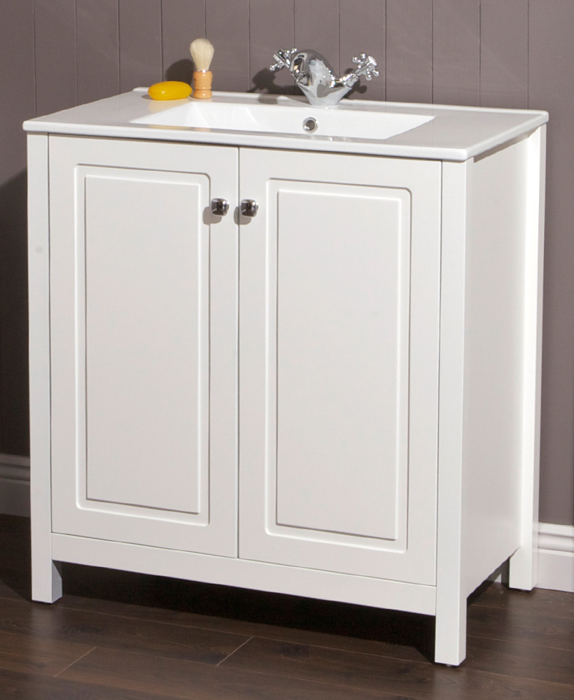 Ashbury Traditional 80 Chalk White Vanity Unit & Toledo Basin