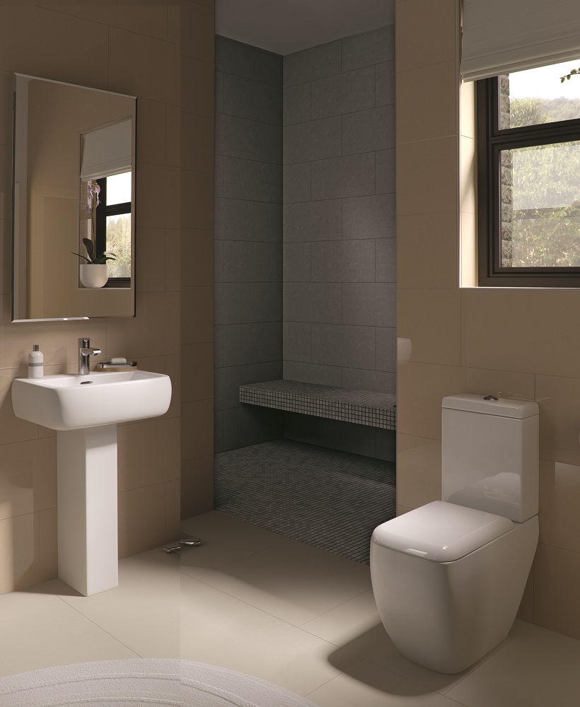 Toilet and Wash Basin Sets RAK Metropolitan Close Coupled Toilet and