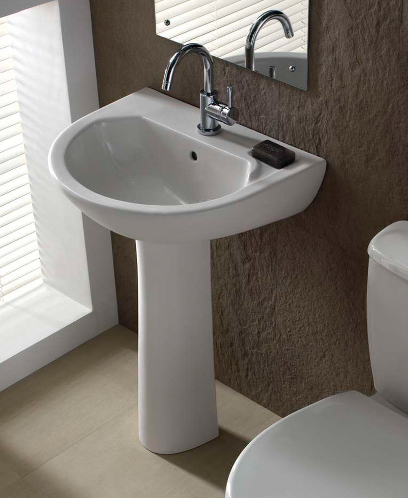 Option 55cm Basin & Pedestal (1TH) OT4211 + OT4910