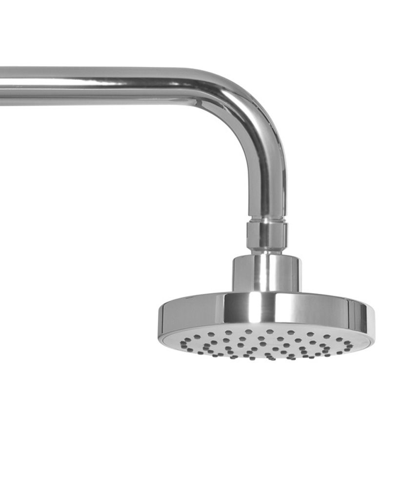 Ravia Round 120mm Shower Head & 300mm Wall Shower Arm Chrome Face