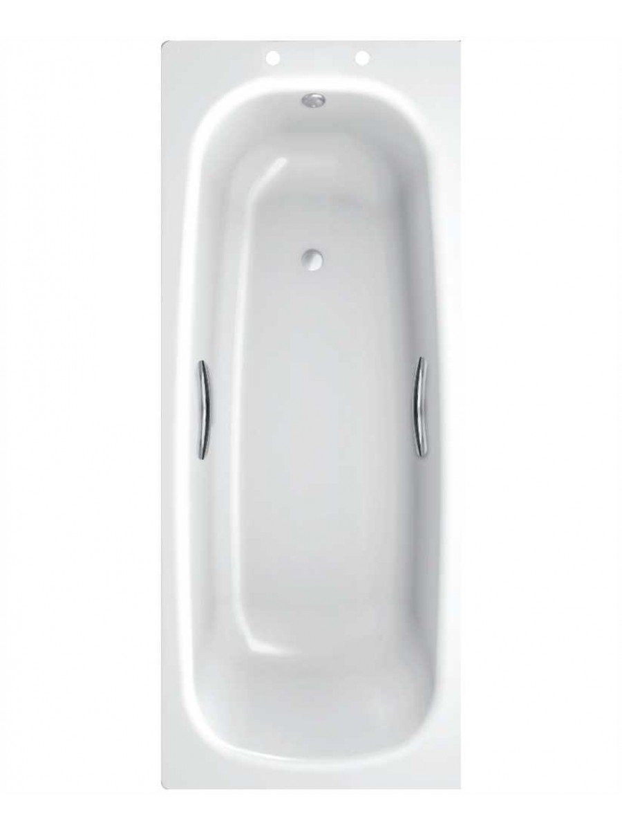 Stratum Single Ended 1700 x 700 Steel Bath with Grips Only