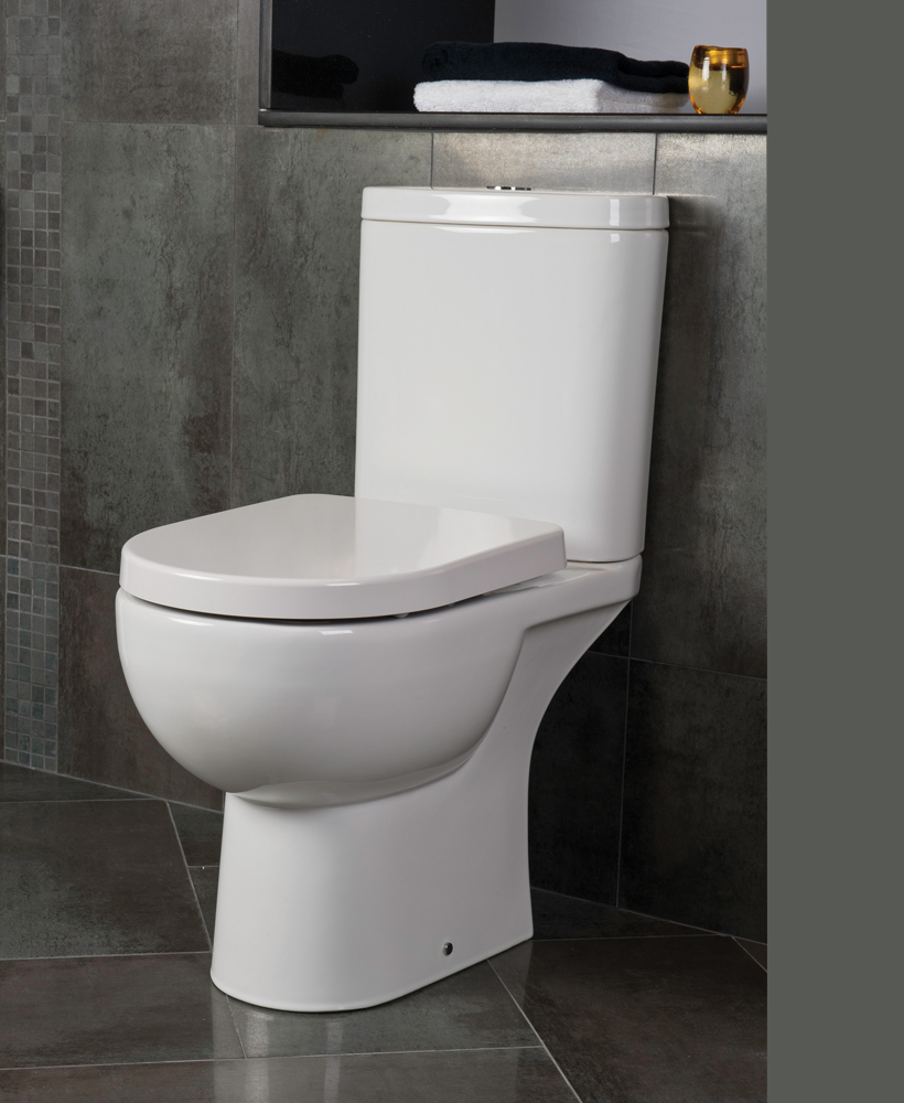 Space Saver Toilets RAK Tonique Close Coupled Toilet & Soft Close Seat Comfort Height